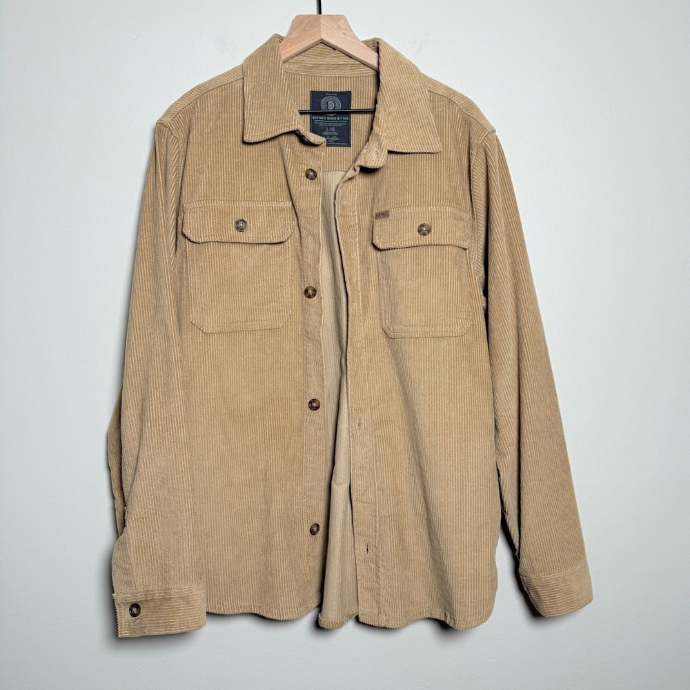 Buffalo David Bitton Men's Tan Corduroy Shirt Jacket